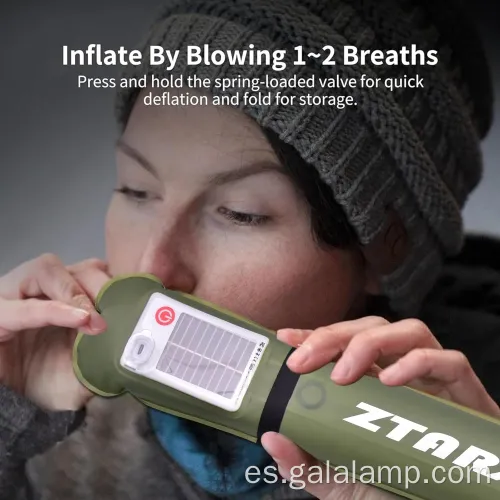 Tubo inflable al aire libre, luz de campamento, luz de emergencia